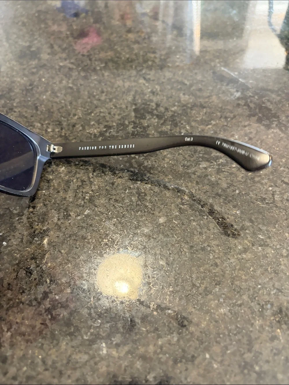 True Religion Matte Black Rectangular Sunglasses